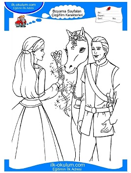 Çocuklar İçin Barbie Pegasus Boyama Sayfaları 
